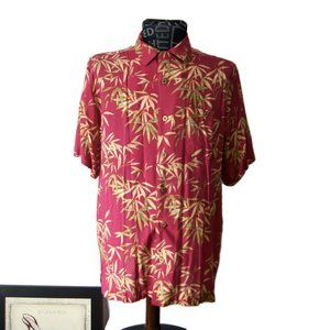Joe Marlin Vintage Men Hawaiian Shirt L Aloha Luau Tropical